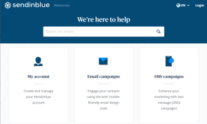 Sendinblue customer support resources